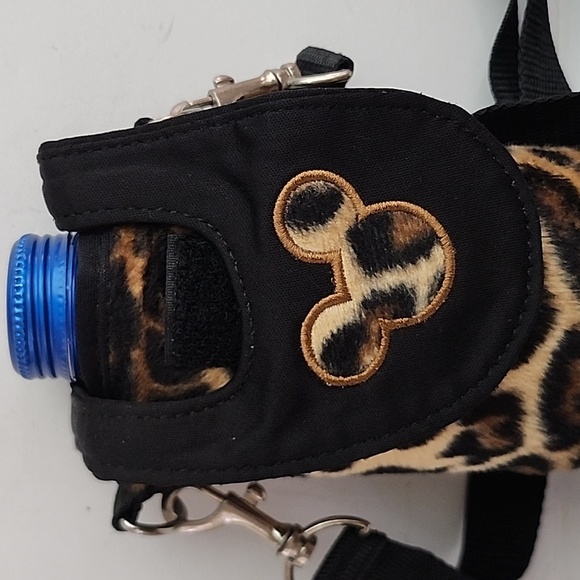 Vintage Leopard Mickey water bottle Cross body a body holder - Picture 4 of 8